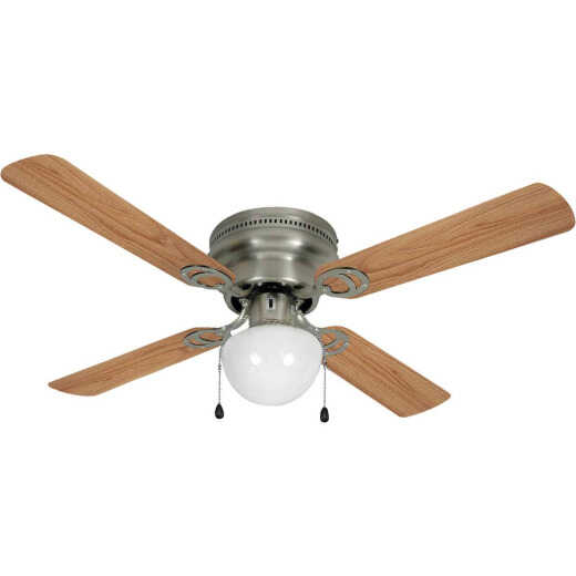 Home Impressions Neptune 42 In. Brushed Nickel Ceiling Fan with Light Kit